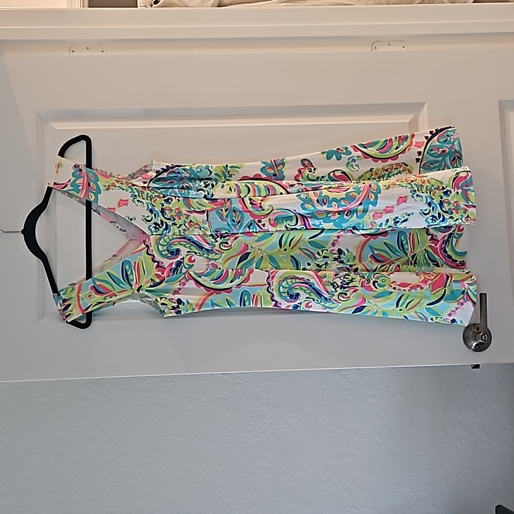 Lilly Pulitzer neck cotton midi